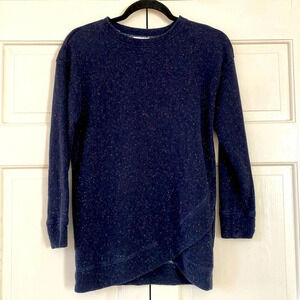 Zella Navy Highlighter‎ Neon Confetti Splatter Sweatshirt Size Large Athleisure